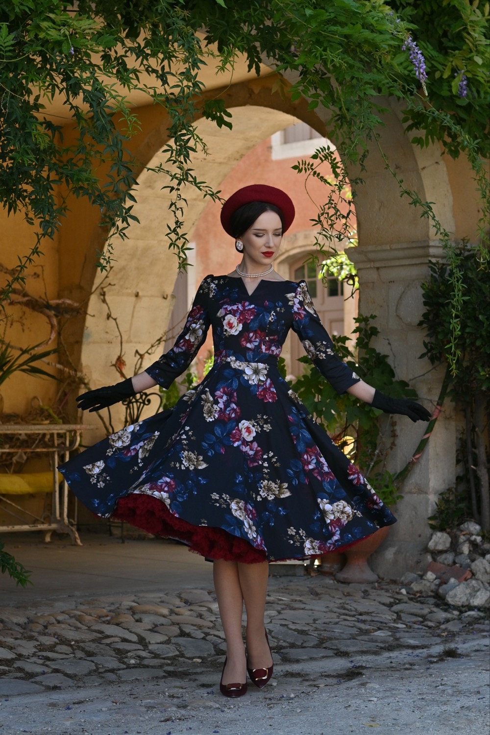 Elara Floral Swing Dress in Extended Sizing